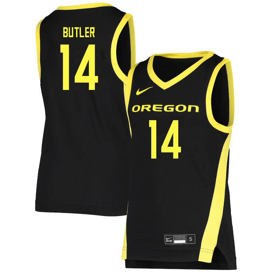 Men #14 Ethan Butler Oregon Ducks College Basketball Jerseys Sale-Black